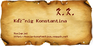 Kőnig Konstantina névjegykártya